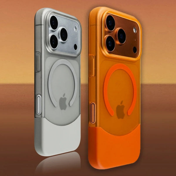 Phone Case - Elegant Split Hard Matte Design for Pro Models 17, 16, 15, 14, And 13, Featuring Ultra-Thin Magnetic Protection