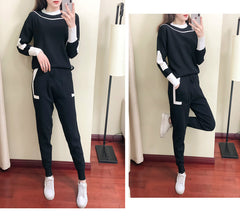 New Casual Checkered Sweater Set for Women - Trendy Style, Ideal for Spring, Autumn, And Winter