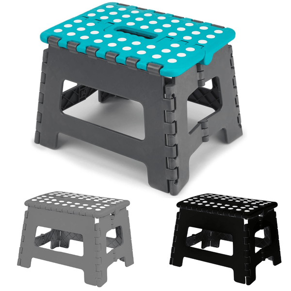 1 Pack Heavy‑Duty Folding Stool with Handle – Thickened Portable Plastic Stool, Supports up to 330lbs for Home, Picnic, Fishing, Indoor & Outdoor Use