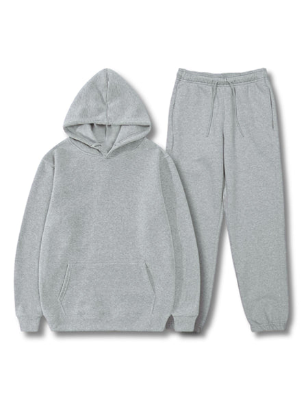 Ladies 2pcs Fleece Tracksuits Set, Women Comfort Long Sleeve Lounge Wear Featuring a Casual Hoodie and Drawstring Jogger Pants, Designed for Women