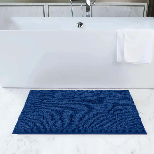 1pc Soft Chenille Bath Mat – Durable Chenille Rug with Non-Slip Backing, Stylish Bathroom Rug, Machine Washable Bath Mat, Non-Slip Area Rug for Shower Room & Home Use