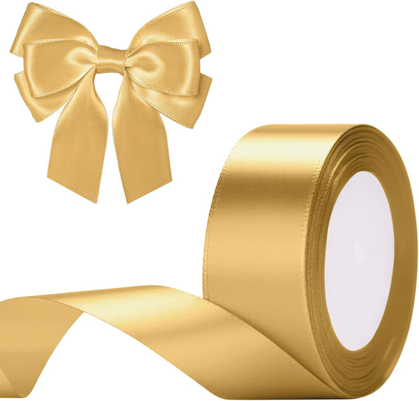 G2PLUS White Stain Ribbons - 22M Thick Fabric Gift Wrap Ribbons for Crafting, Wedding & Valentine'S Day Decoration