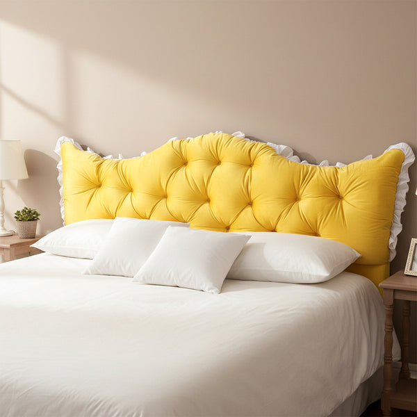 Large Ultra-Soft Comfortable Plush Backrest Pillow, Princess Style Reading Cushion, Neck and Back Support, Luxurious Fashionable Home Style Multifunctional Lace Ruffled Headboard Cushions, Suitable for Bedroom, Living Room, Dorm, Sofa Home Decor, Machine