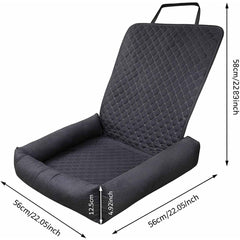 Dog Car Seat Bed – Washable Travel Booster for Small Dogs & Cats with Safety Straps, Anti-Slip Base & Soft Cushion – Portable Front Seat Pet Carrier for Cars, SUVs & Trucks