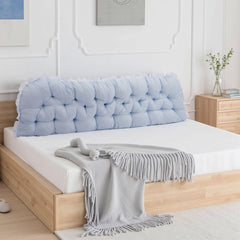 1pc Princess Style Large Ultra-Soft Comfortable Headboard Pillow Wedge Bed Rest Reading Pillow with Fixing Ties, Ruffled Edges Positioning Support Pillow with Removable Cover, Backrest Cushion for Bed Couch Sofa Living Room Bedroom Home Room Decor, Ideal