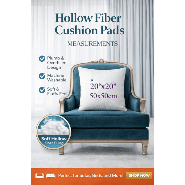Square Cushion Pads Deep Fill Inner Insert Hollowfiber Filled Cushions