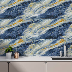 10/20/30/40 Pack Luxury Marble Effect Self-adhesive Floor Tiles 60x30cm, 2mm Thicken Vinyl Flooring Tiles Wall Stickers, Removable PVC Wall Decals, Suitable for Living Room, Bedroom, Kitchen Backsplashes, Bathroom, Office, Background Walls, Easy To Instal