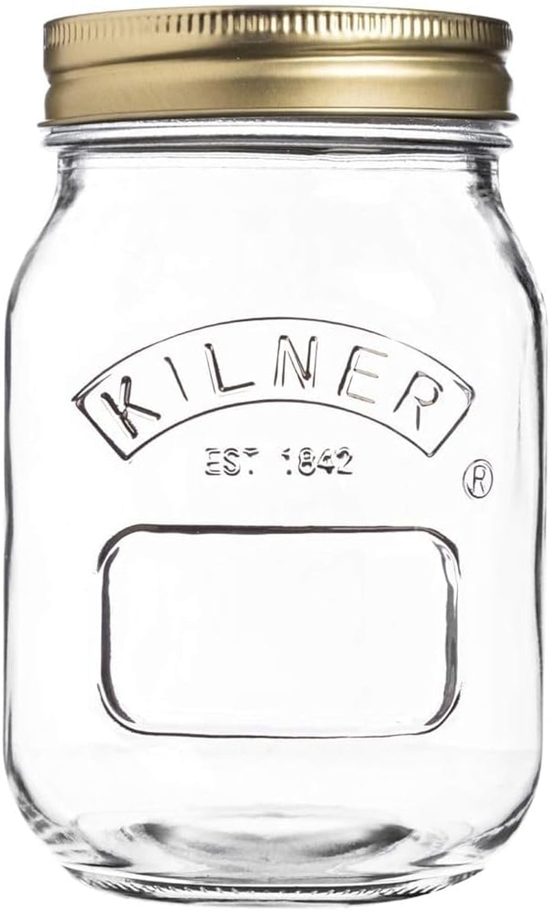 Kilner Preserve Jar 0.5L (500Ml) round Glass Screw Top Lid Preservation Storage Jar for Jams Chutneys Small Pickled Fruits