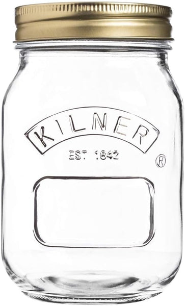 Kilner Preserve Jar 0.5L (500Ml) round Glass Screw Top Lid Preservation Storage Jar for Jams Chutneys Small Pickled Fruits