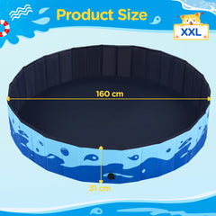 Costoffs Pet Pool Foldable Dog Swimming Pool, Pet Pool Portable Bathing Swimming Tub for Garden/Beach/Yard/Home, L/XL/XXL/XXXL, Blue/Grey/Black/Ocean Blue