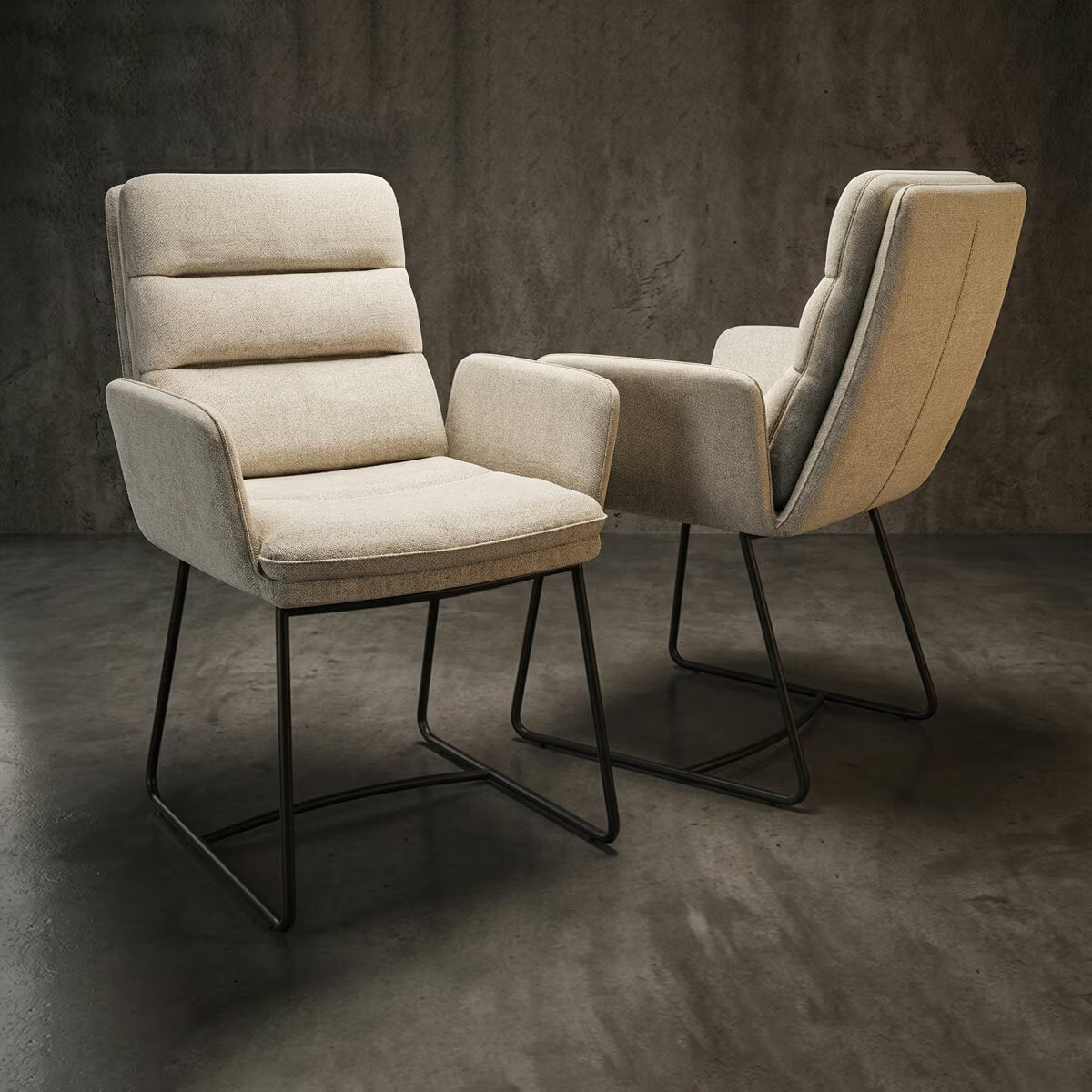 AKANTE Copenhague off White Fabric Dining Chair, 2 Pack