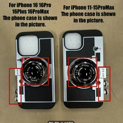 Phone Case: Creative Retro Camera Design Phone Case Women 3D Full Coverage with Detachable Strap Compatible with iPhone 11 12 13 14 15 16 17 Series Perfect Holiday Gift Idea