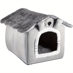 Portable Pet House Measuring 40*38*35CM, Suitable for Dogs And Cats. It Features a Removable Cushion, Making It a Warm And Cozy Cave for Puppies. This Washable, Foldable, And Soft Cube Design Offers Comfort And Multifunctionality for Your Pets