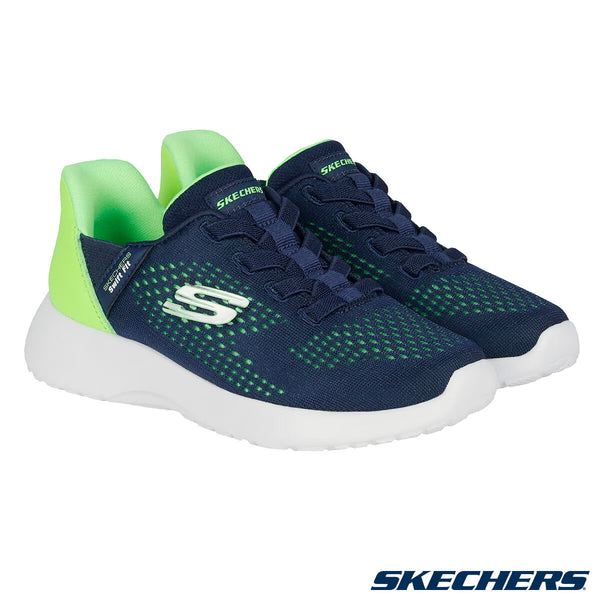 Skechers Kids Swift Fit Trainer in Black & Pink