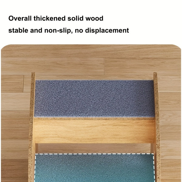 Sturdy Wooden Pet Stairs with Soft Steps - Non-Slip Dog ladder, Portable pet staircase with, for Small, Medium, Large Dogs - Ideal for Beds, Couches, Crate - Easy to Clean & Space-Saving Design for Home or Travel
