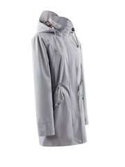 Drawstring Waist Hooded Zip Up Coat, Casual Long Sleeve Coat for Fall & Winter, Women's Clothing
