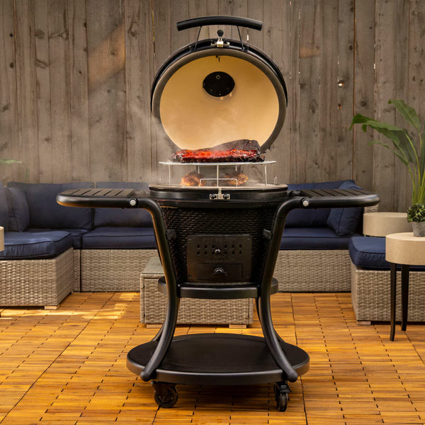Pit Boss 24” (60 Cm) Ceramic Kamado Charcoal Barbecue Grill + Cover in Black
