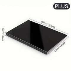 Large Black High-Tenacity PET Cutting Board With Protective Lip - Food-Safe Durable Countertop Protector For Kitchen Essentials, Scratch-Resistant Easy-Clean Design, Ideal For Holiday Gifts, Cutting Boards For Kitchen, Meal Preparation
