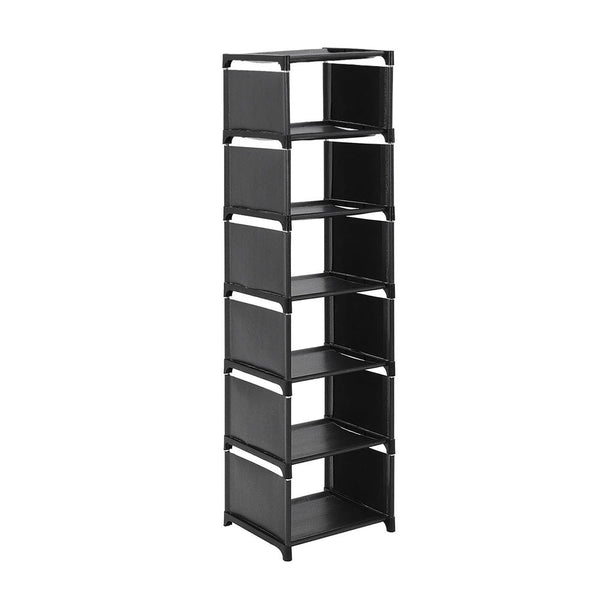 6/ 7/ 8 Tiers Metal Shoe Rack, Vertical Tall Narrow Shoe Rack Sturdy Free Standing Metal Shoe Shelf Storage Organizer, Multifunctional Shoe Cabinet, Space-saving Shoe Stand, Large Capacity Footwear Holder Corner Shoe Storage Rack for Closet Bedroom Entryw