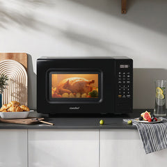 Midea COMFEE' 700W 20 Litre Digital Microwave Oven: Functional & Stylish for Any Kitchen, with 6 One-Touch Cooking Presets, Express Cook, 11 Power Levels, Defrost, Memory Function - Black