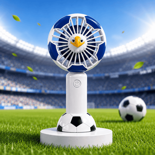 Portable Football Design Handheld Fan, USB Rechargeable Mini Fan with 3 Speed Settings, Compact Personal Cooling Fan for Home Office Travel Outdoor Use