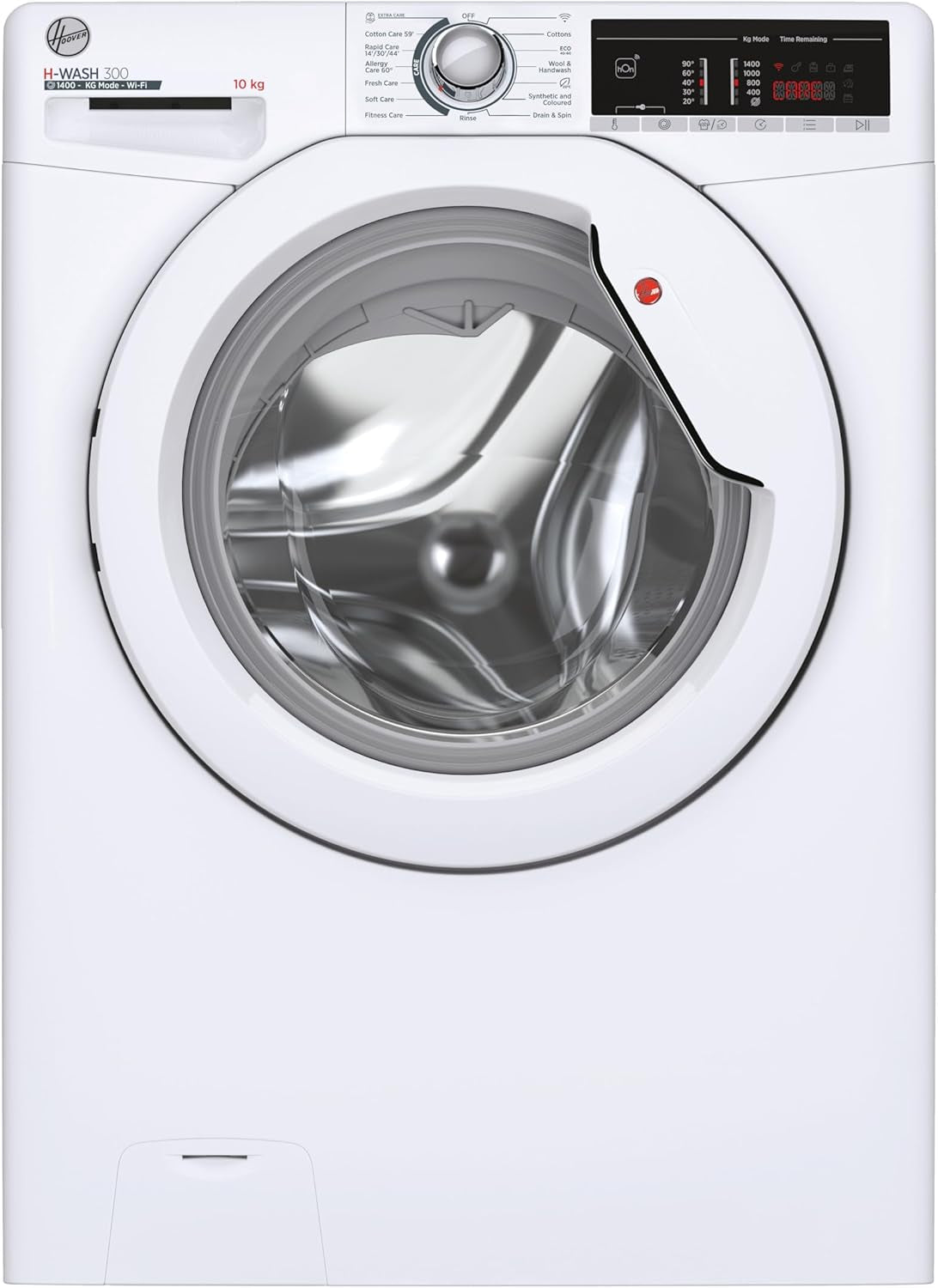 Hoover H-WASH 350 9Kg Freestanding Washing Machine, 1400 RPM, a Rated, Eco-Power Inverter Motor, Hon App, 60 Programmes, Eco Doser, Power Care System, White, 60X53X85 Cm - H3WPS496TAMB6-80