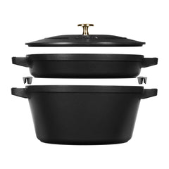STAUB Stackable 2 Piece Pot Set in 3 Colours