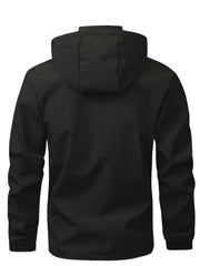 Men'S Outdoor Hooded Lightweight Jacket Sports Coat Inner Mesh Fabric
