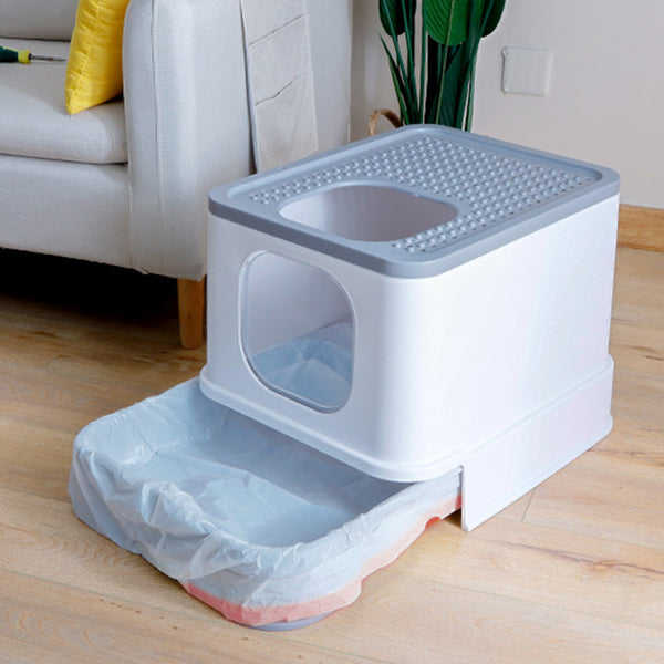 Large 74x45cm Cat Litter Tray Liners with Drawstring Closure Easy Cleanup for Large Litter Boxes, 12PCS/PACK