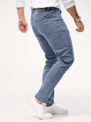 Solid Color Jeans Men'S Slim Fit Straight Leg Easy Versatile Casual Wear Long Pants Men'S Fashion