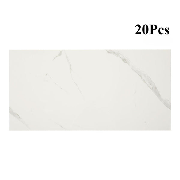 10/20/30/40 Pack Luxury Marble Effect Self-adhesive Floor Tiles 60x30cm, 2mm Thicken Vinyl Flooring Tiles Wall Stickers, Removable PVC Wall Decals, Suitable for Living Room, Bedroom, Kitchen Backsplashes, Bathroom, Office, Background Walls, Easy To Instal