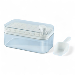 Ice Cube Tray with Lid and Bin, 56pcs Ice Cube Mold, 2 Trays & Ice Scoop, BPA