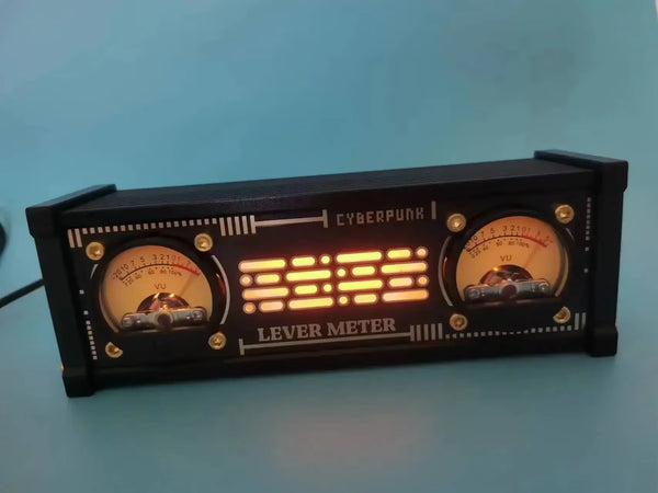 E-Electronic Analog VU Level Meter RGB Light Voice Controller with Backlight Desktop Decorations