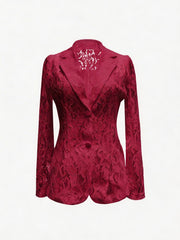 Elegant Semi-Sheer Spring And Summer Blazer with Lining for Women