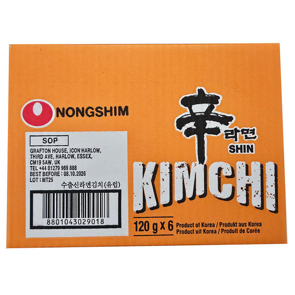 Nongshim Kimchi Noodles, 6 X 120G