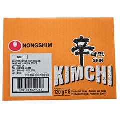 Nongshim Kimchi Noodles, 6 X 120G
