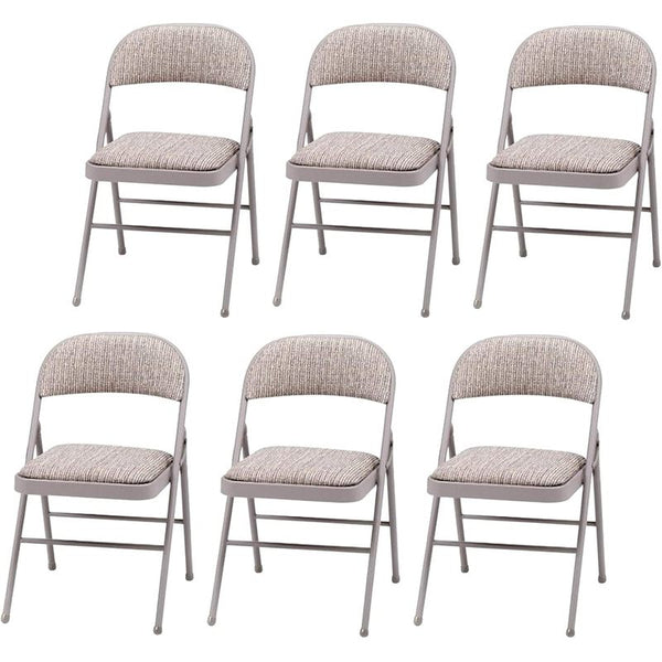 Crystals Deluxe Fabric Padded with Heavy Duty Steel Metal Frame Folding Back Rest Chair for Home Garden Office Computer Desk (1)