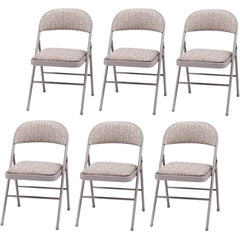 Crystals Deluxe Fabric Padded with Heavy Duty Steel Metal Frame Folding Back Rest Chair for Home Garden Office Computer Desk (1)