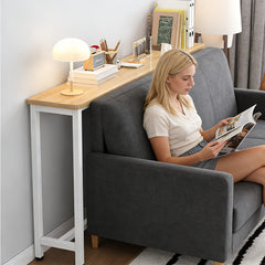 Heavy Duty Minimalist Slim Console Table - Slim Wall-Mounted Single/Double Tier Entryway Shelf with Carbon Steel Frame, Space-Saving Narrow Hallway Table, Bedroom/Living Room Table ( MDF Wood + Black/White Metal), Utility Racks