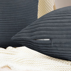 1pc Stripe Velvet Cushion Cover – Soft Luxury Cushion Case, Modern Textured Design, Machine Washable for Sofa & Bedroom Decor, Ideal Gift