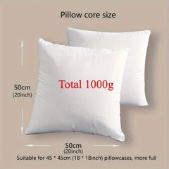 2/4/6 Pack Super Soft White Square Pillow Cores with Zip Closure - Fluffy Cushion Inserts 45x45cm (18x18in) for Sofa, Bed, Car & Home Decor - Decorative Sofa Cushions, Car Pads, Bed Fillers - All-Season Use, Hand Wash Only, Contemporary Style