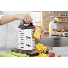 Cheese Grater - Stainless Steel Six Way Grater, 13.6 cm Vegetable Shredder Fruits Slicer