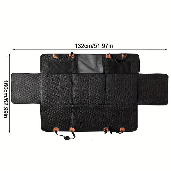 Back Seat Extender Dog Seat Cover for Back Seat, Hard Bottom Car Seat Cover