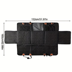 Back Seat Extender Dog Seat Cover for Back Seat, Hard Bottom Car Seat Cover