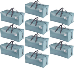 VENO 8 Pack Moving Bags Heavy-Duty Extra Large W/Backpack Straps, Moving House Essentials, Strong Handles & Zips, Clothes Storage, Packing, Laundry Bags, Reusable and Sustainable (Blue, 8 Pack)