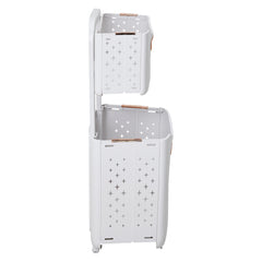 Foldable Newspaper and Magazine Holder with Wheels Multi-purpose Living Room Organisational Basket, Laundry Basket with Wheels Trolley-style Laundry Basket, Hard-wearing and Duration-proven, High Load-bearing Capacity