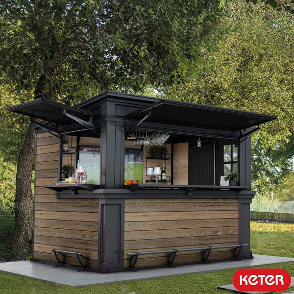 Keter Signature 9.1Ft X 6.8Ft (2.8 X 2.1M) Garden Bar Shed