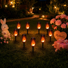 6/8/12pcs Solar Torch Lights Outdoor, Light with Vivid Dancing Flickering Flames for Landscape Garden Pathway, Auto On/Off, for Christmas Decor, Ideal for Christmas Gift