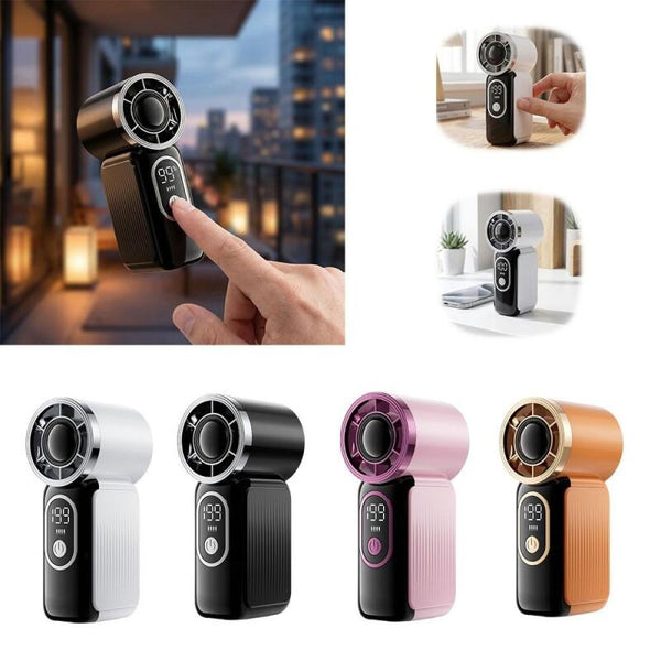 Mini handheld small fan, high-speed summer gadget, long-lasting charging, turbo, portable, compact outdoor Mini Handheld Fan With LED Display Handheld Portable Turbo Fan Cooler Fan