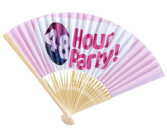 48 Hour Party Folding Hand Held Fan Non Electric Plastic Cooling Rave Fabric Lot Multi Pack